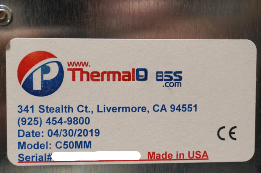 Used Thermal Press C50MM with open C frame construction