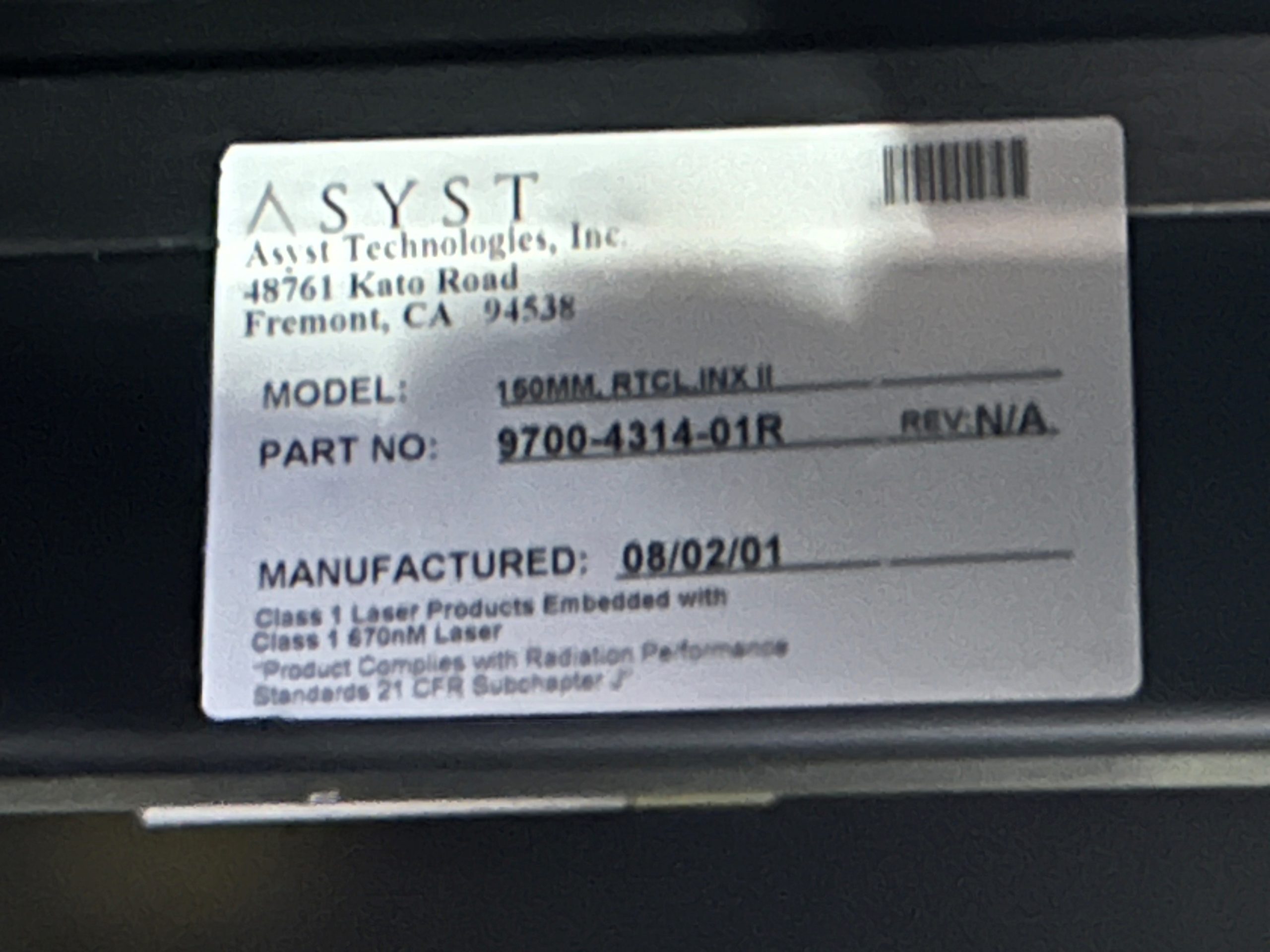 Used 1997 Horiba PR-PD 1 Mask Particle Detection System