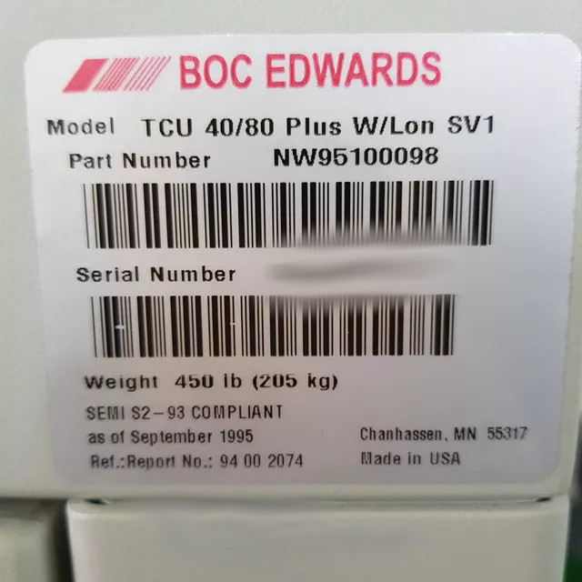 Used BOC Edwards TCU 40/80 Plus W_Lon SV1