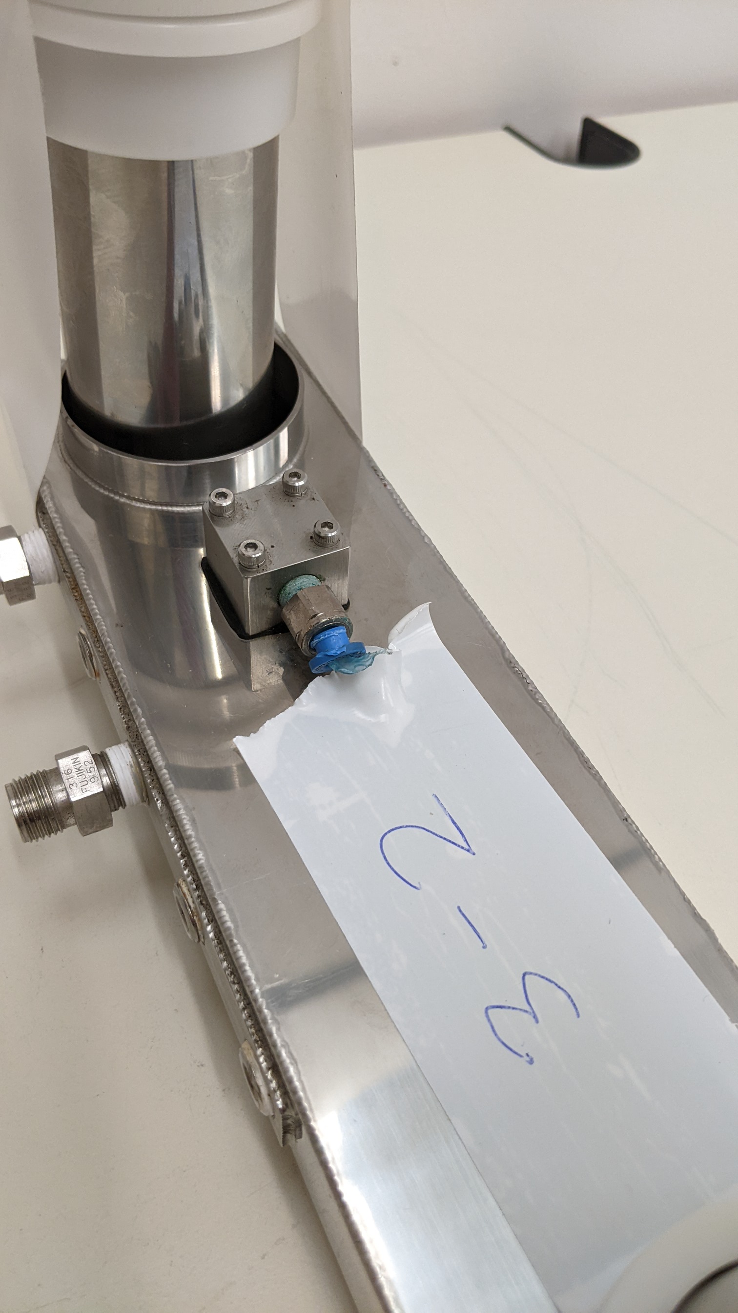 Used TEL Act 8 Part Dev 3-2 Dispense Line/Water Jacket H Nozzle Assembly, Dev 3-2 Exhaust/Drain Manifold - Module Area