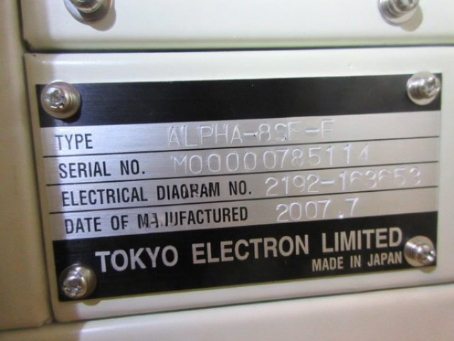Used 2007 TEL ALPHA-8SE Nitride
