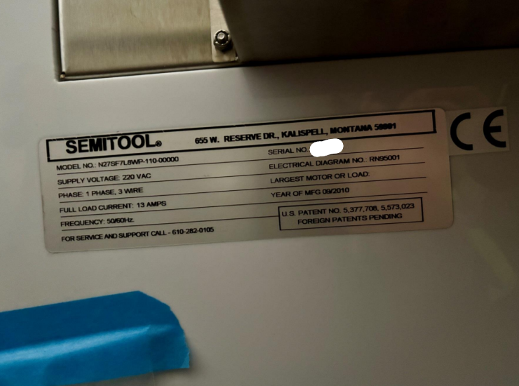 Used 2010 Semitool SRD N270