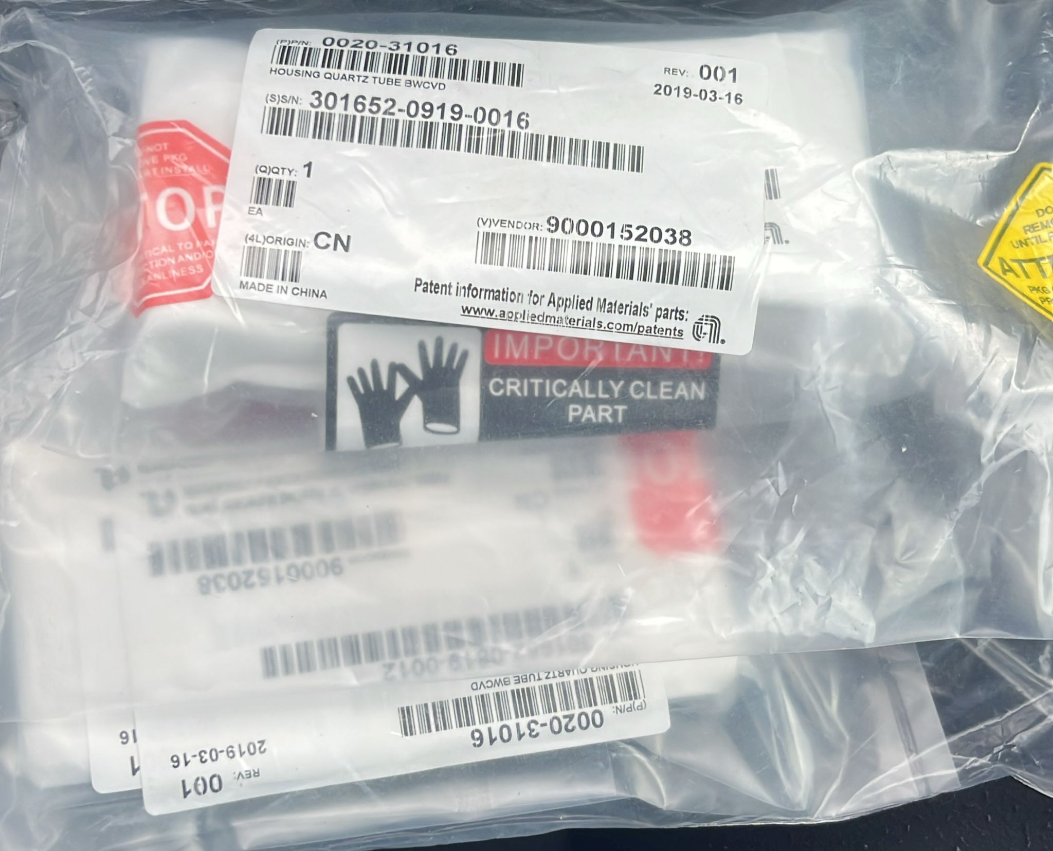 Used Applied Materials AMAT 0020-31016 HOUSING,QZ TUBE