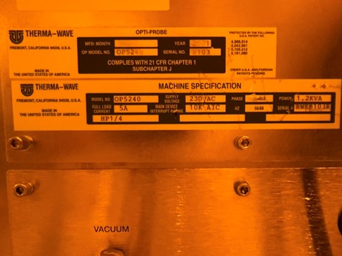Used 2001 Thermawave Optiprobe 5240