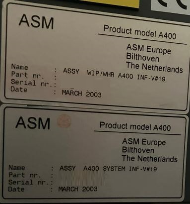 Used ASM Advance 400