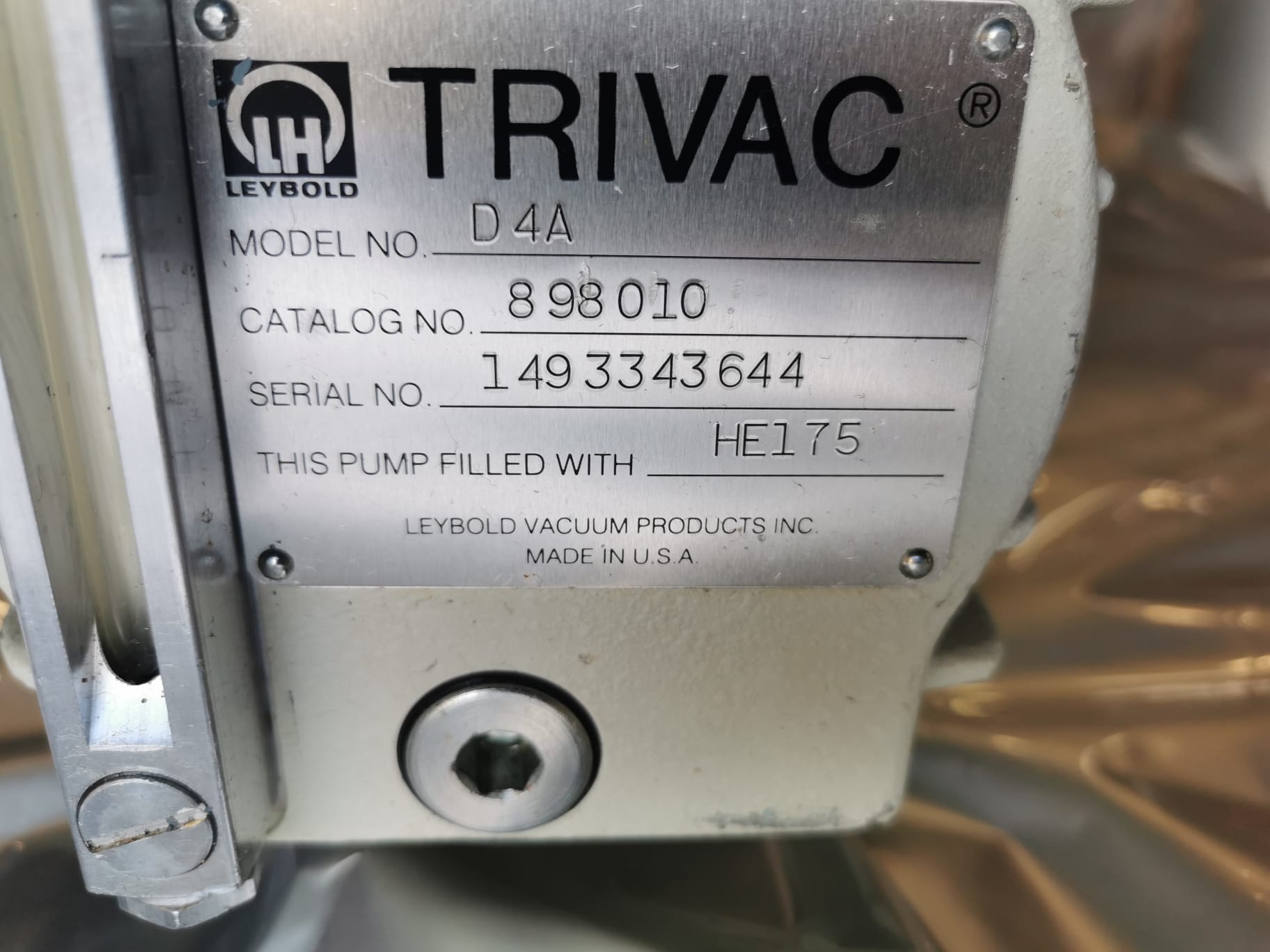 Used Eaton Nova 6200AV Trivac D4A Pump