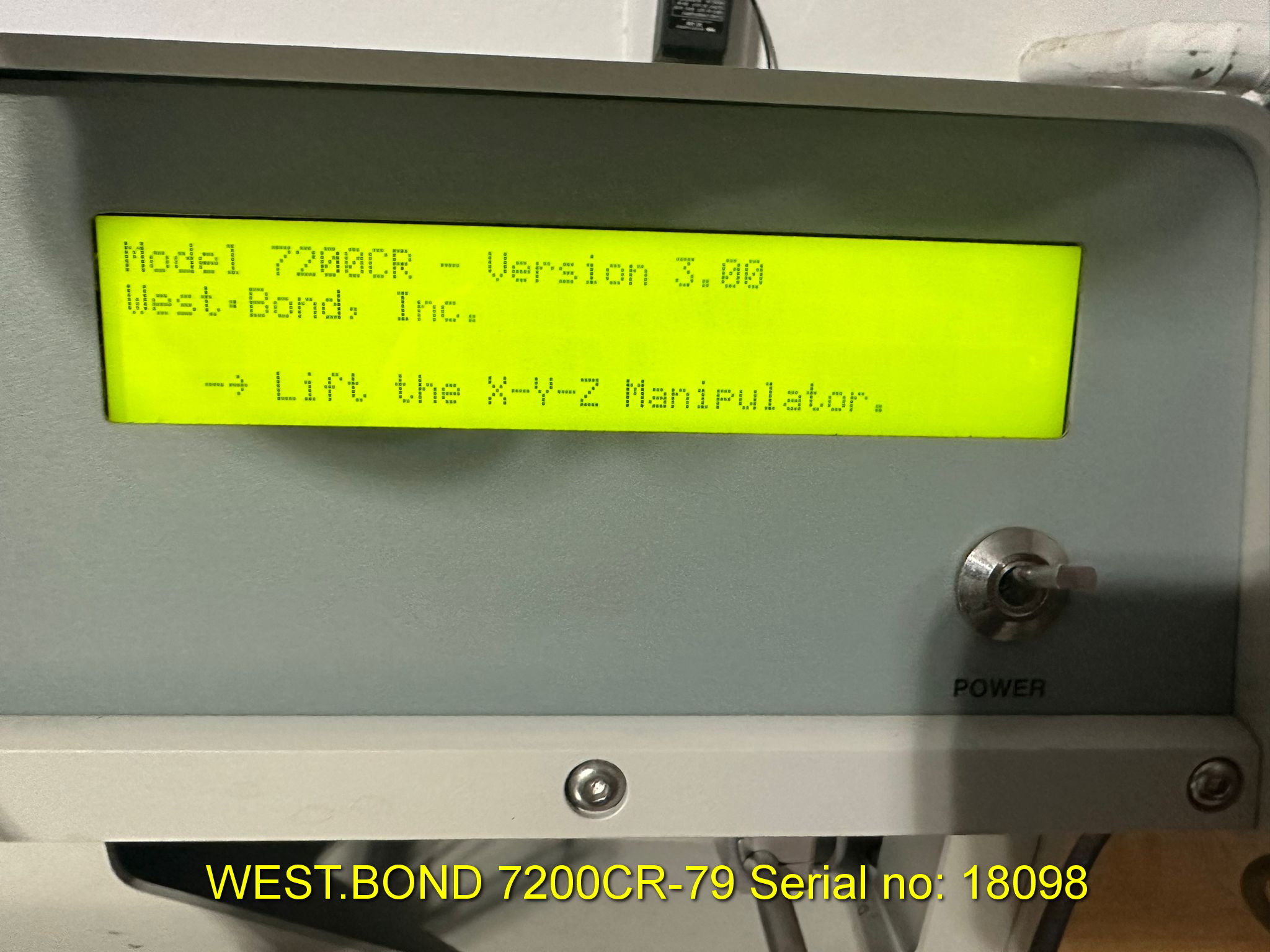 Used West Bond  7200CR-79