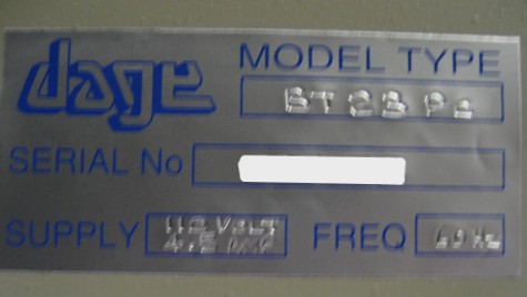 Used 1995 DAGE BT23-PC