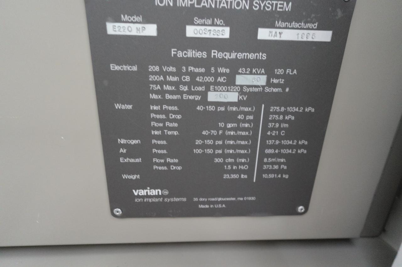 Used AMAT / Varian Semiconductor Equipment Associates (VSEA) EHP-500