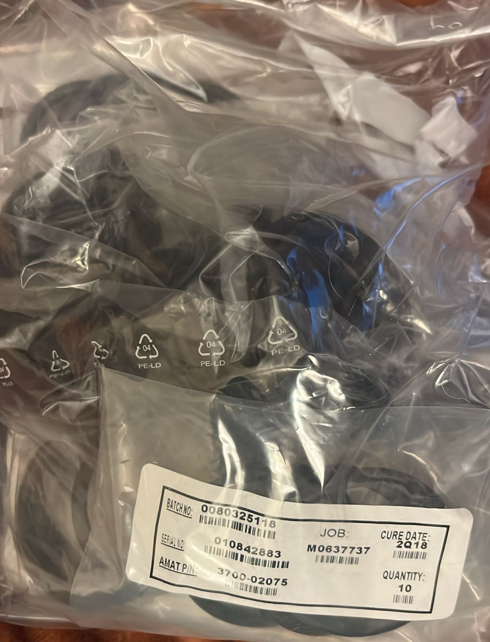 Used Applied Materials AMAT WXZ PART: O-RINGS - VARIOUS AVAILABLE