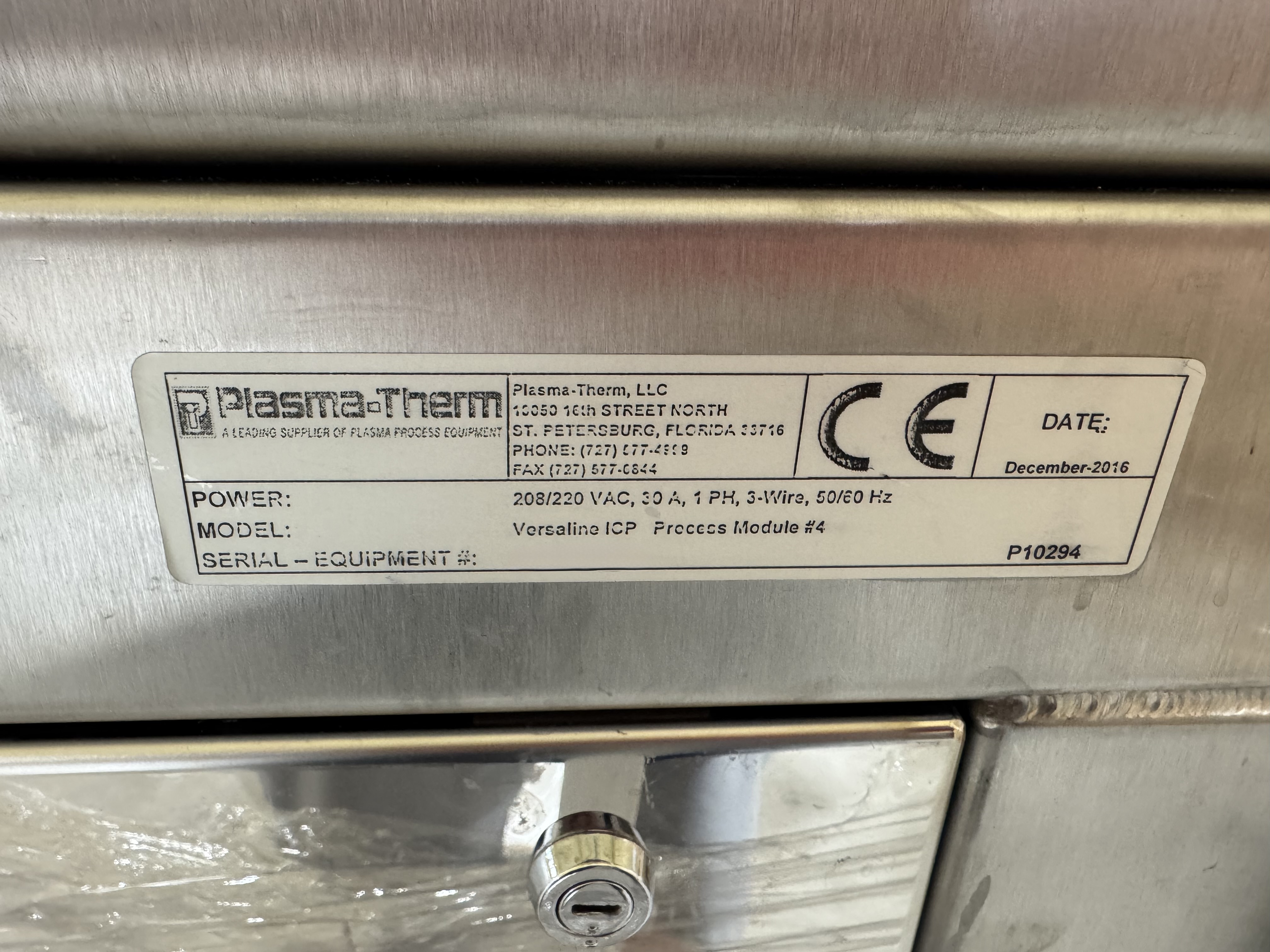 Used 2016 Plasmatherm Versaline