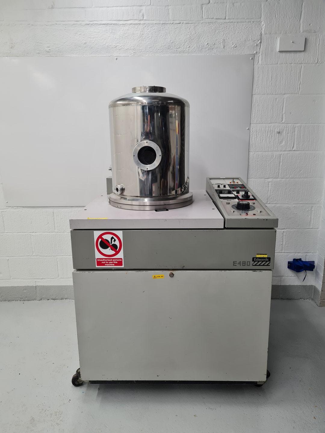 Used Edwards Edwards E480 Vacuum Thermal Evaporator Coating System Lab