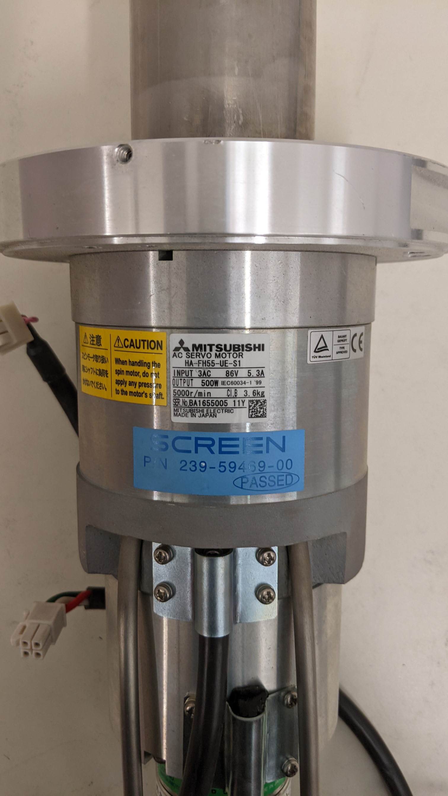 Used MITSUBISHI ELECTRIC & SCREEN AC Servo Motor & Vacuum Sleeve