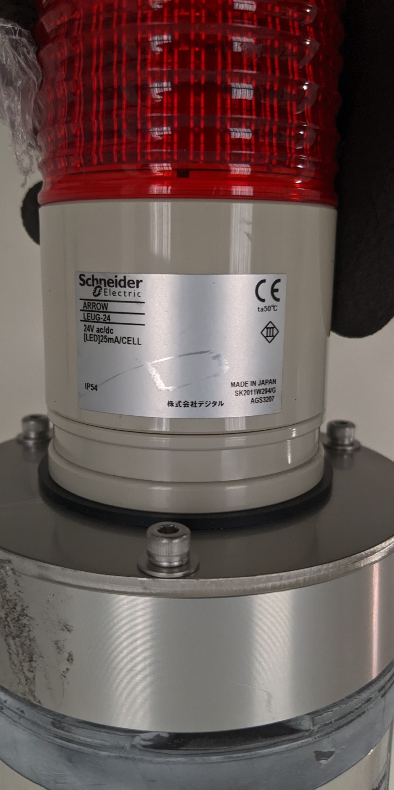 Used Schneider Electric PATLITE Corporation Arrow Leug-24 & Rotational Lamp Assy.