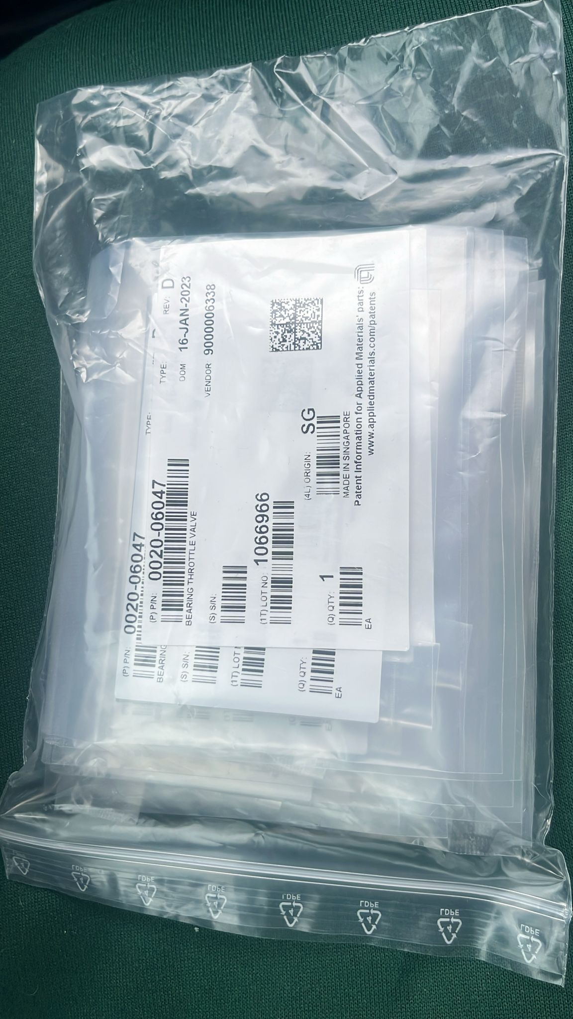 Used Applied Materials AMAT 0020-06047 BEAR THROTTLE VALVE