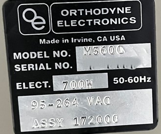 Used 2006 Orthdyne 360C