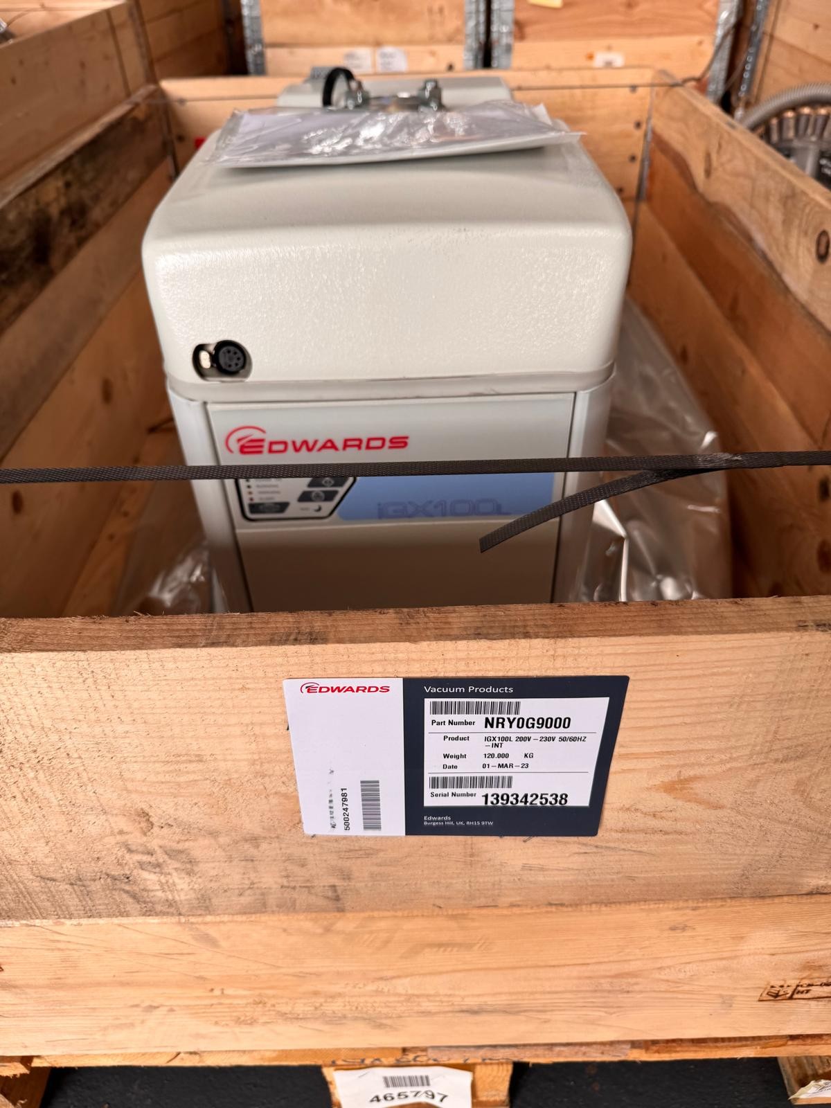 Refurbished Edwards IGX100L Vacuum Pump