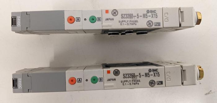 Used SMC 5 Port Solenoid Valve Rubber Seal, Body Ported Cassette Type Manifold