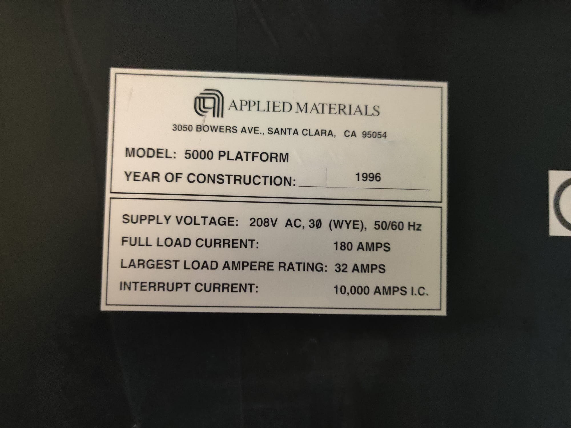 Used Applied Materials P5000