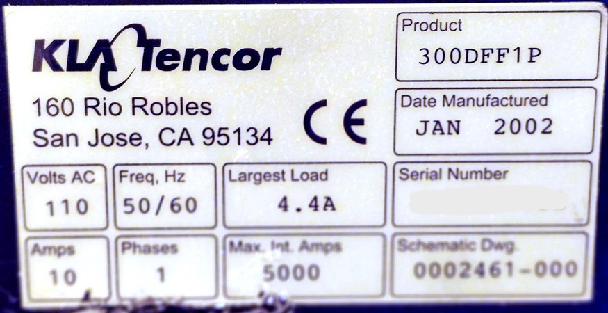 Used 2002 KLA-Tencor ASET-F5x