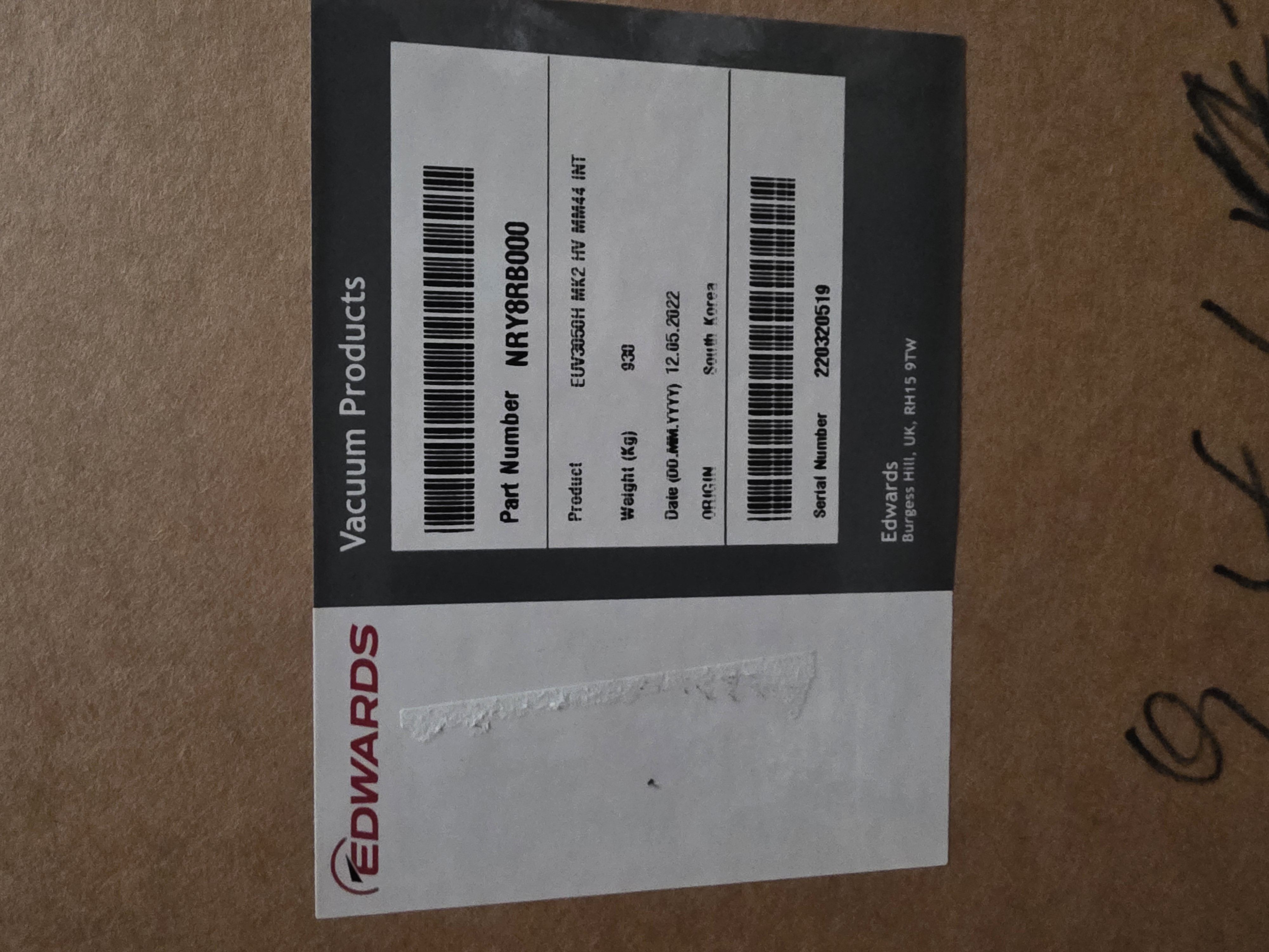 2022 Edwards EUV3050H / iXH3050H harsh vacuum pump