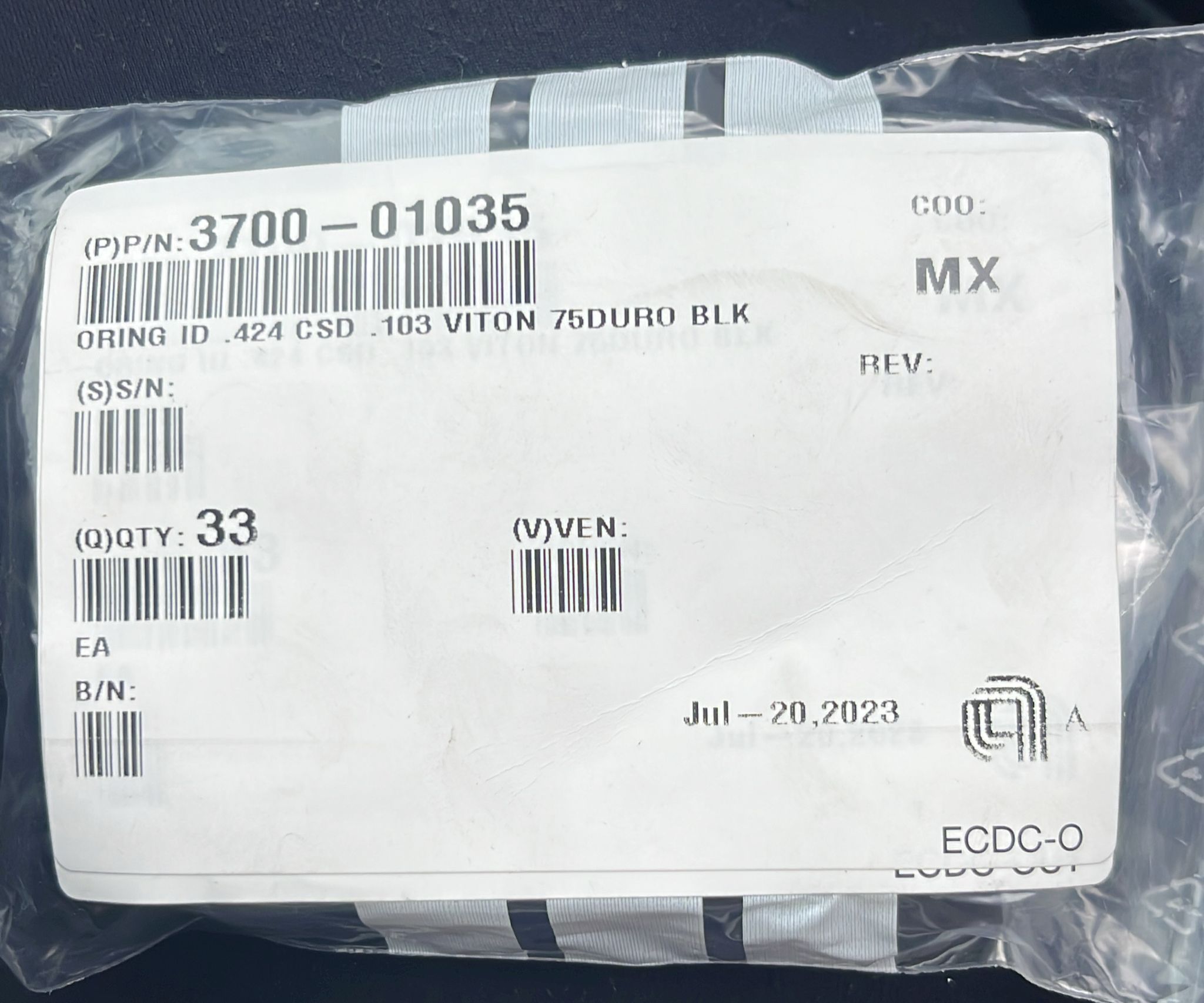 Used Applied Materials AMAT WXZ PART: O-RINGS - VARIOUS AVAILABLE