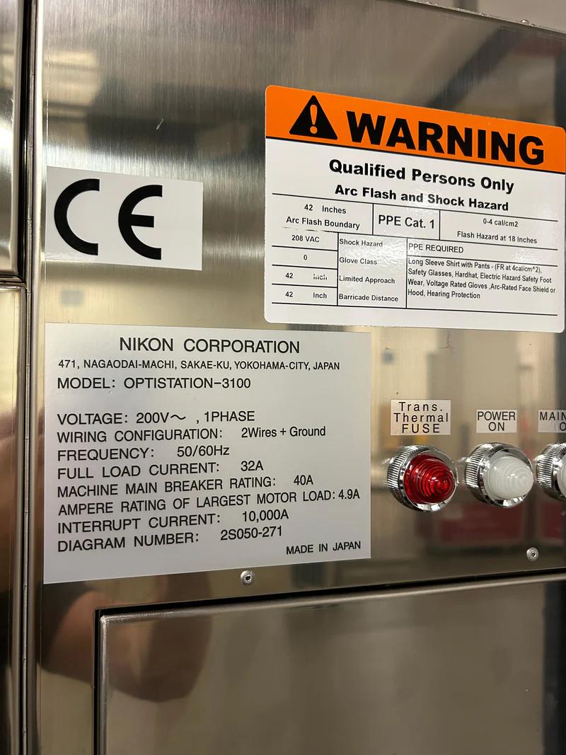 Used NIKON Optistation 3100 Wafer Inspection System