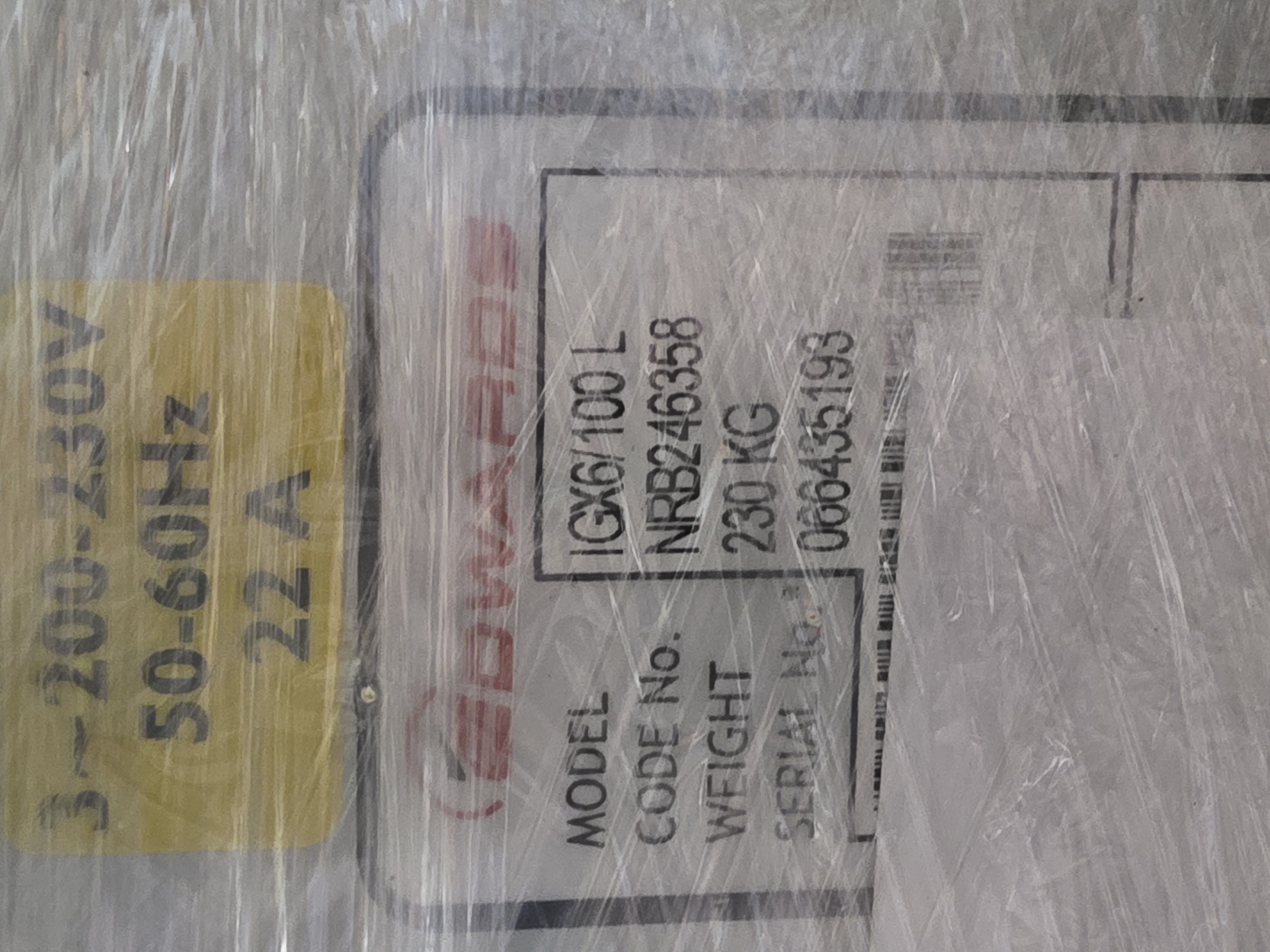 Edwards 6/100L Vacuum Pump