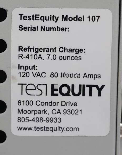 Refurbished Test Equity 107 Temperature chamber, -40 to +130C, 120vac