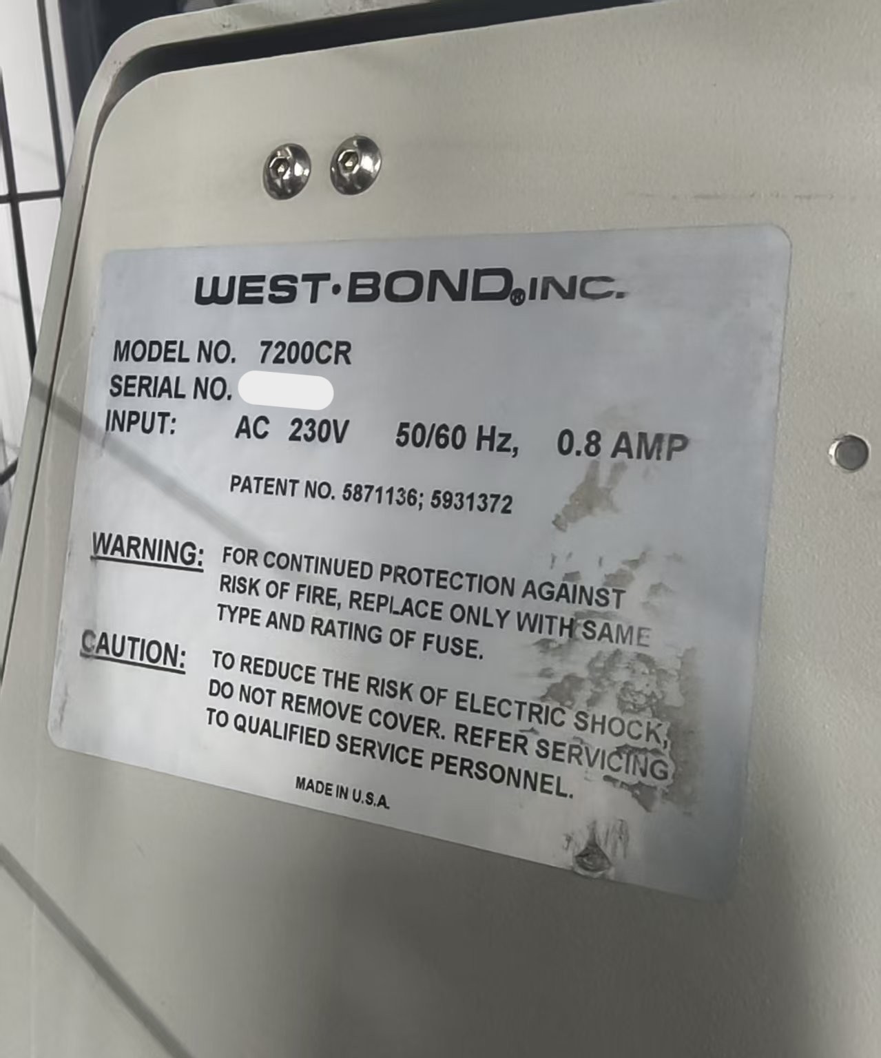Used Westbond 7200CR