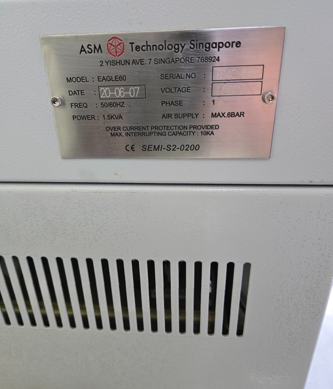 Used 2007 ASM Eagle 60 Wire Bonder