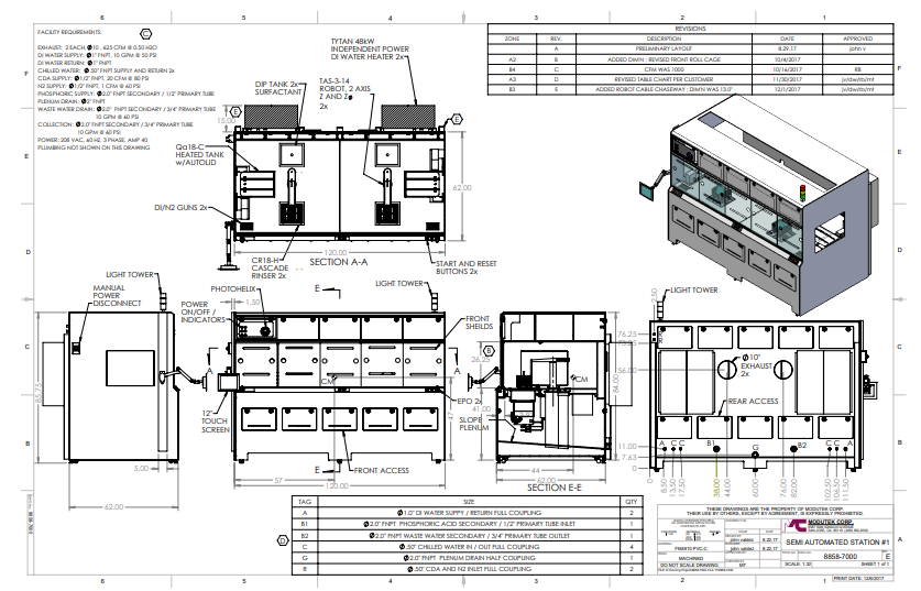 Used 2017 Modutek   Wet Clean Wet Bench