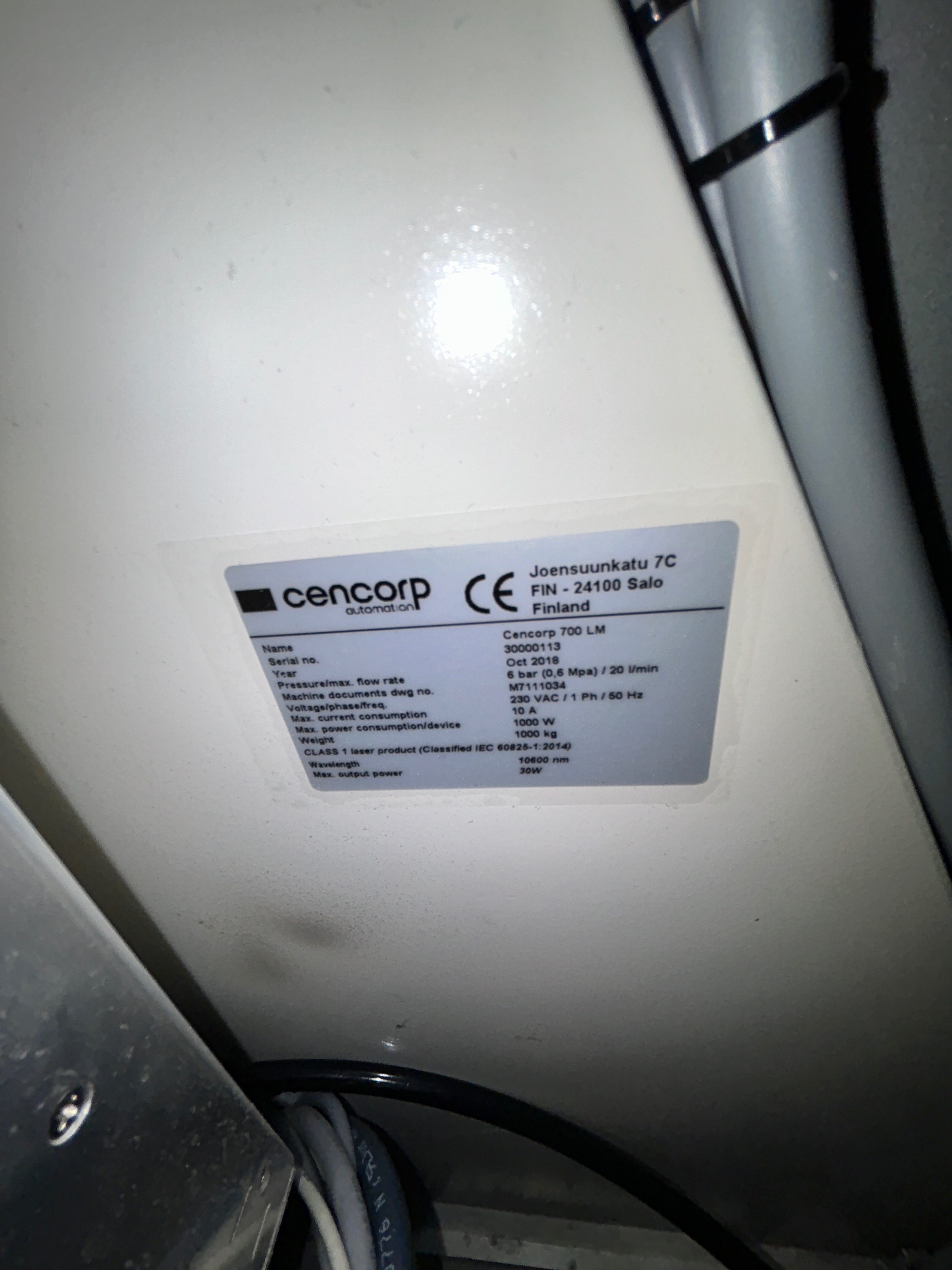 Used 2018 Cencorp 700 LM