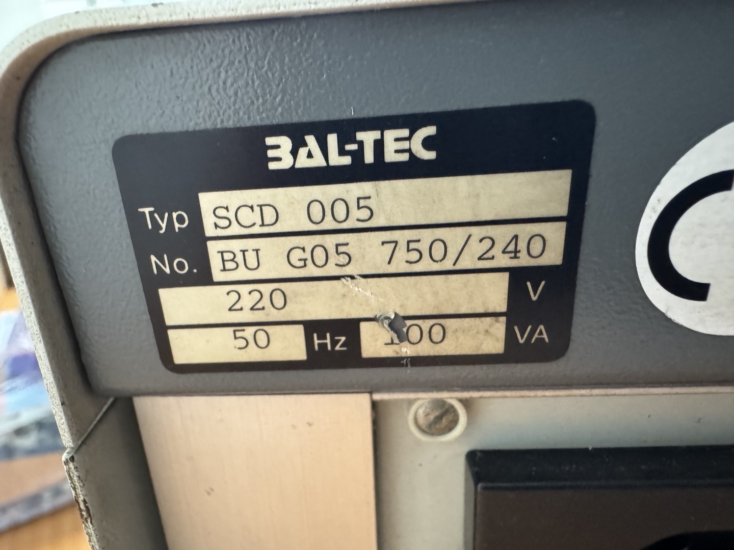 Used BAL-TEC (Gartan) SCD005