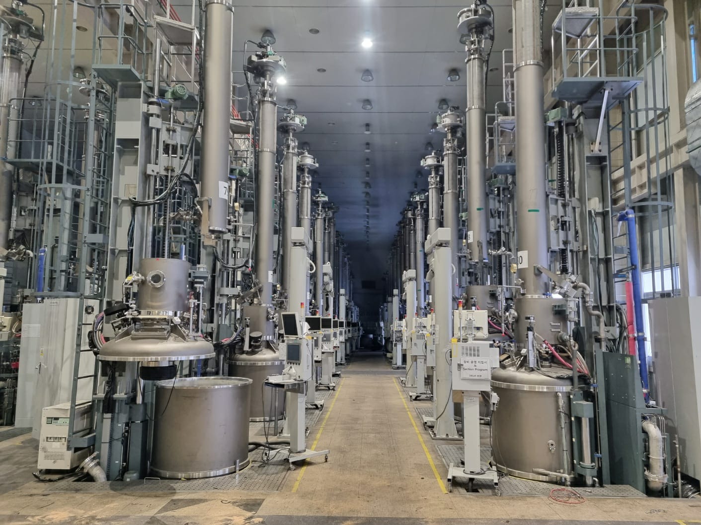 Used 2011 Mitsubushi Crystal Grower  S4-24-SL02  x 65 Silicon Ingot Lines