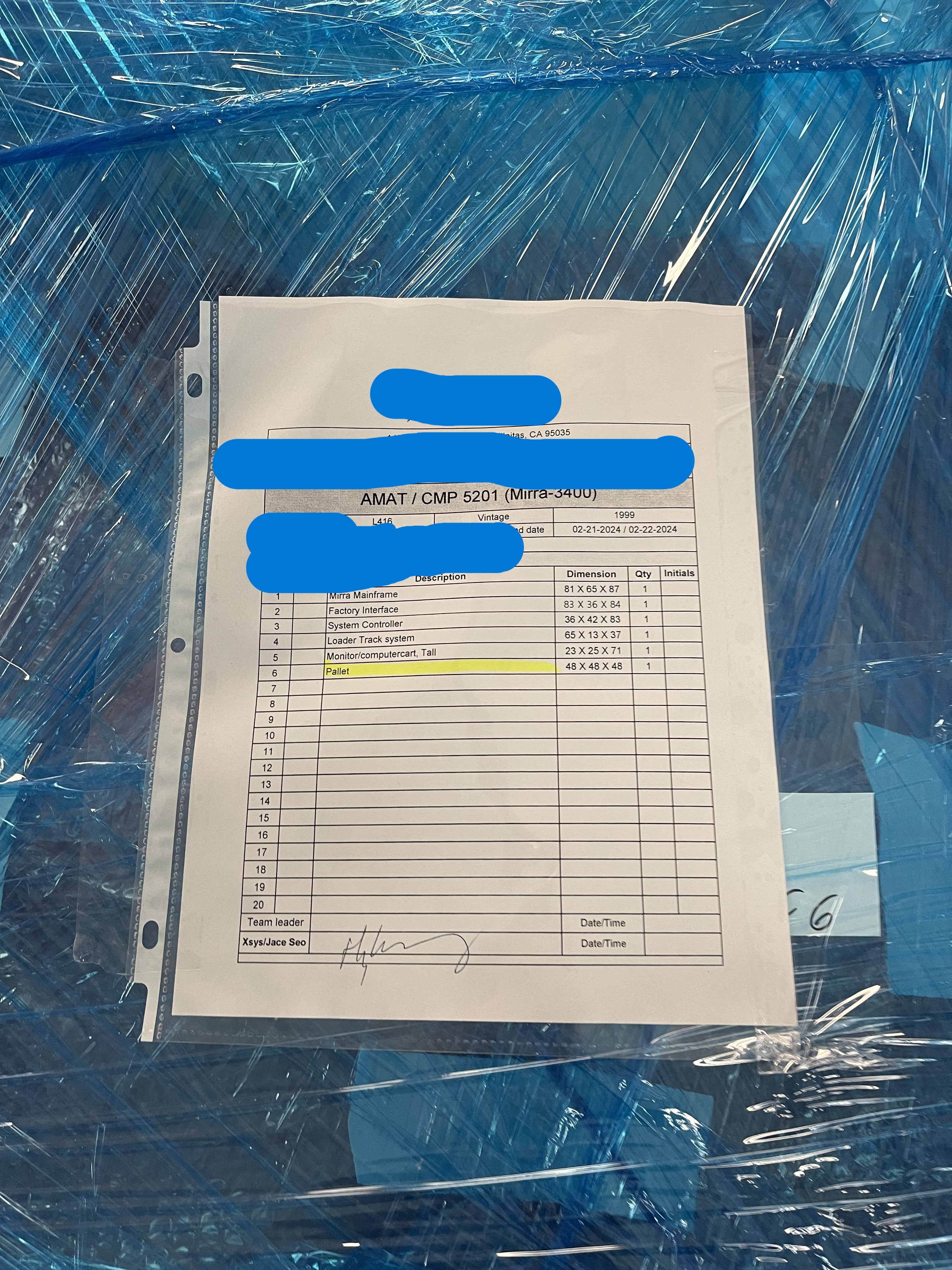 Used 1999 AMAT Mirra 3400