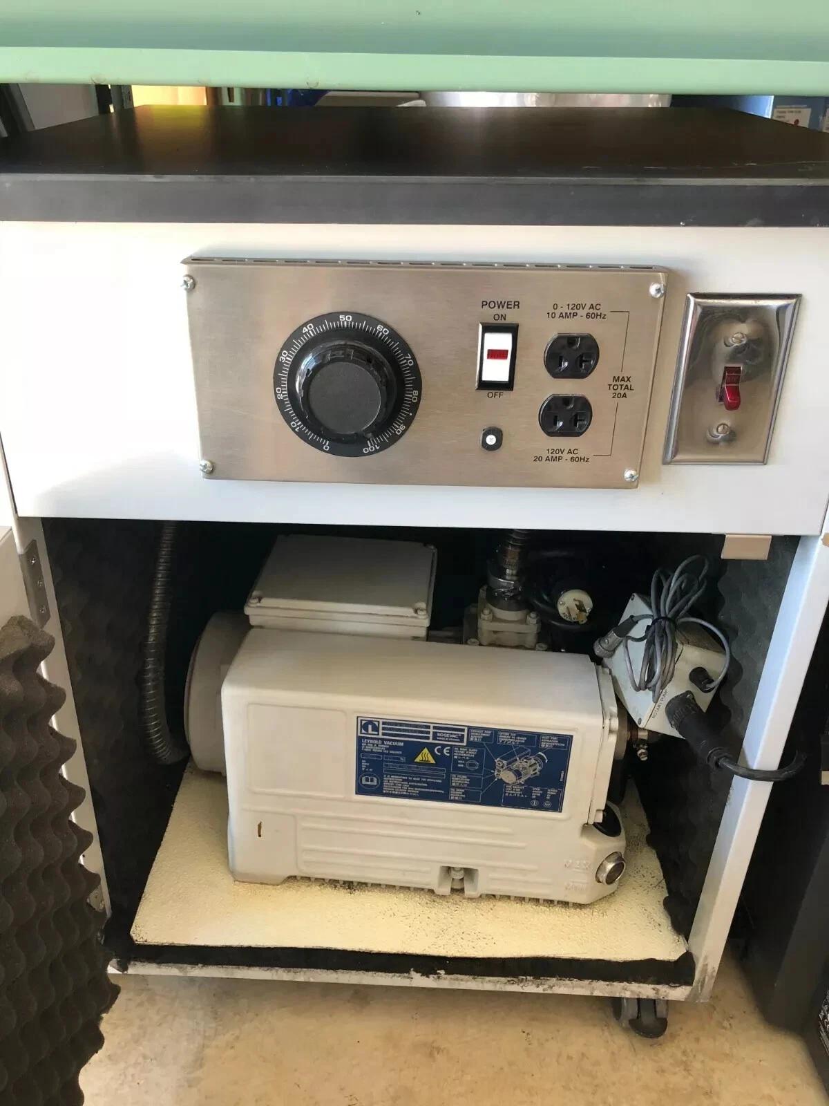 Used Leybold Sogevac SV 40 BIFC Rotary Vane Vacuum Pump with Noise Reduction Cabinet