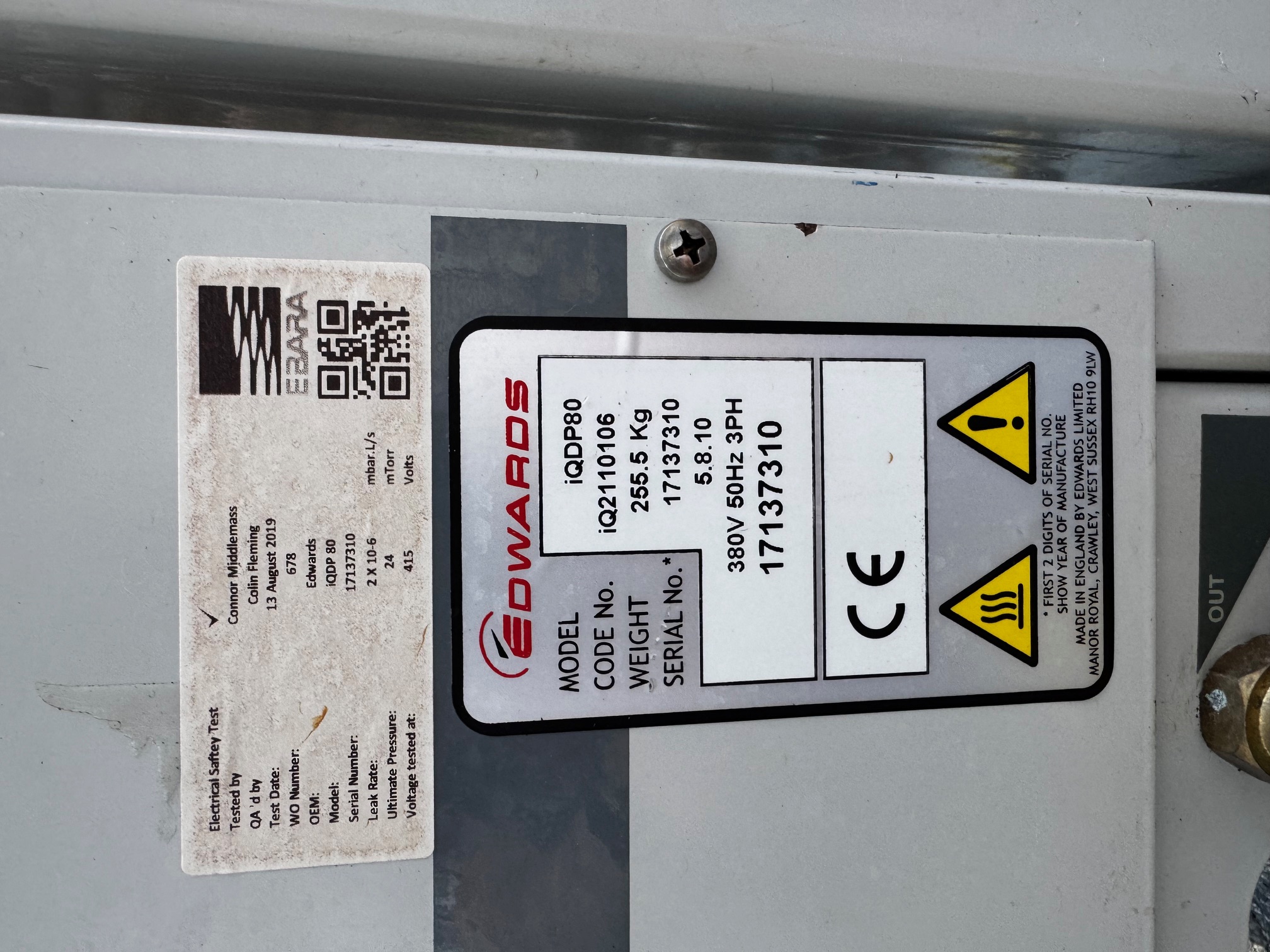 Used Edwards IQDP80 / EH1200 Booster