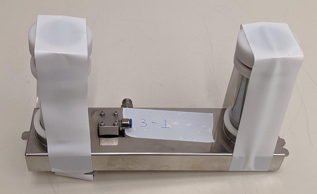 Used TEL Act 8 Part Dev 3-1 Dispense Line/Water Jacket H Nozzle Assembly, Dev 3-1 Exhaust/Drain Manifold - Module Area