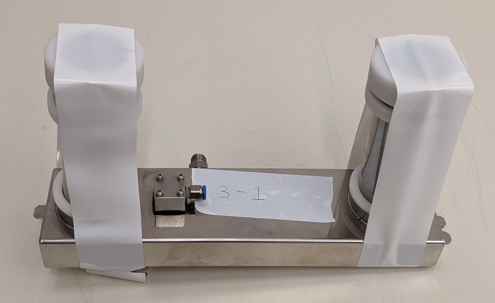 Used TEL Act 8 Part Dev 3-1 Dispense Line/Water Jacket H Nozzle Assembly, Dev 3-1 Exhaust/Drain Manifold - Module Area