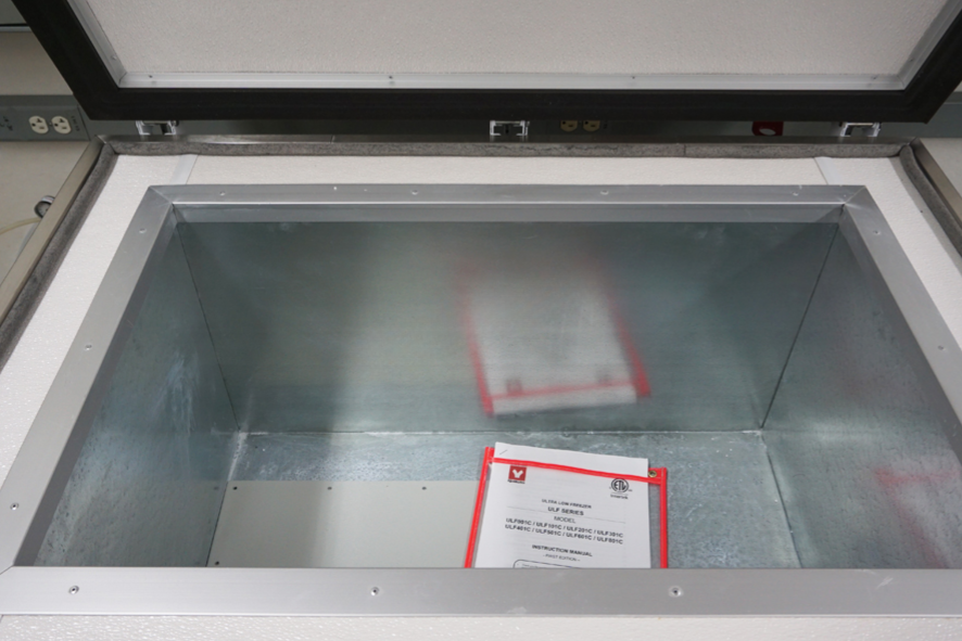 Used Yamato ULF201C 5 cu ft Ultra Low freezer for epoxy storage -40C to -85C