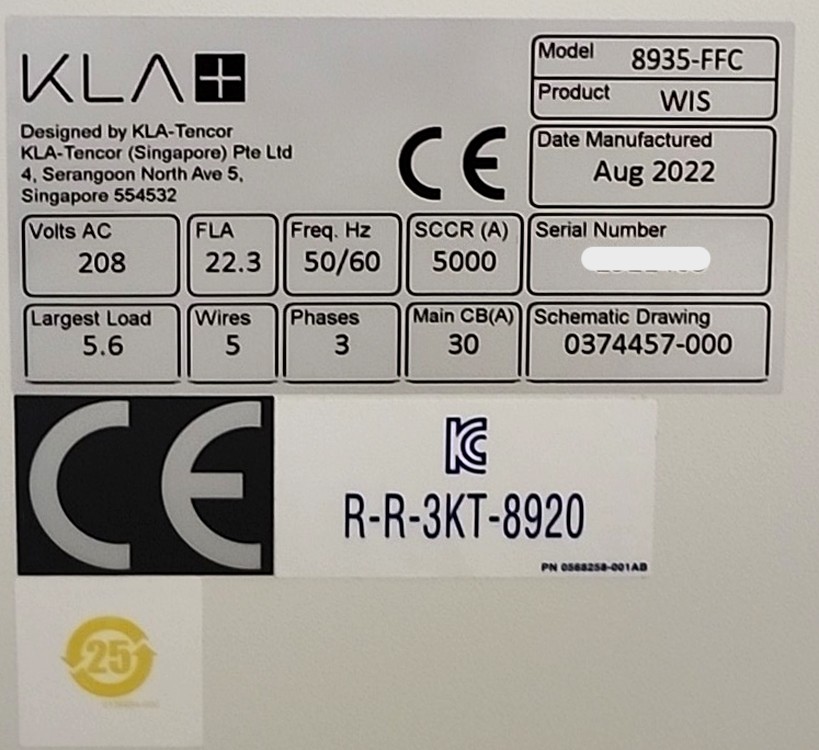 Used 2022 KLA Altair 8935-FFC AOI Tool