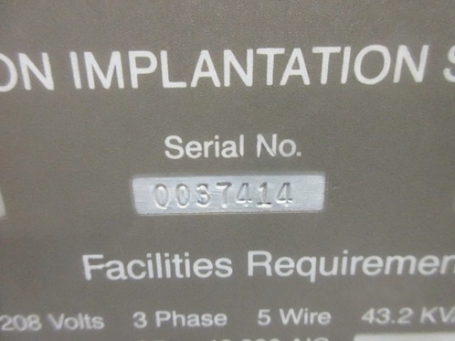 Used 1997 AMAT Varian EHP-500