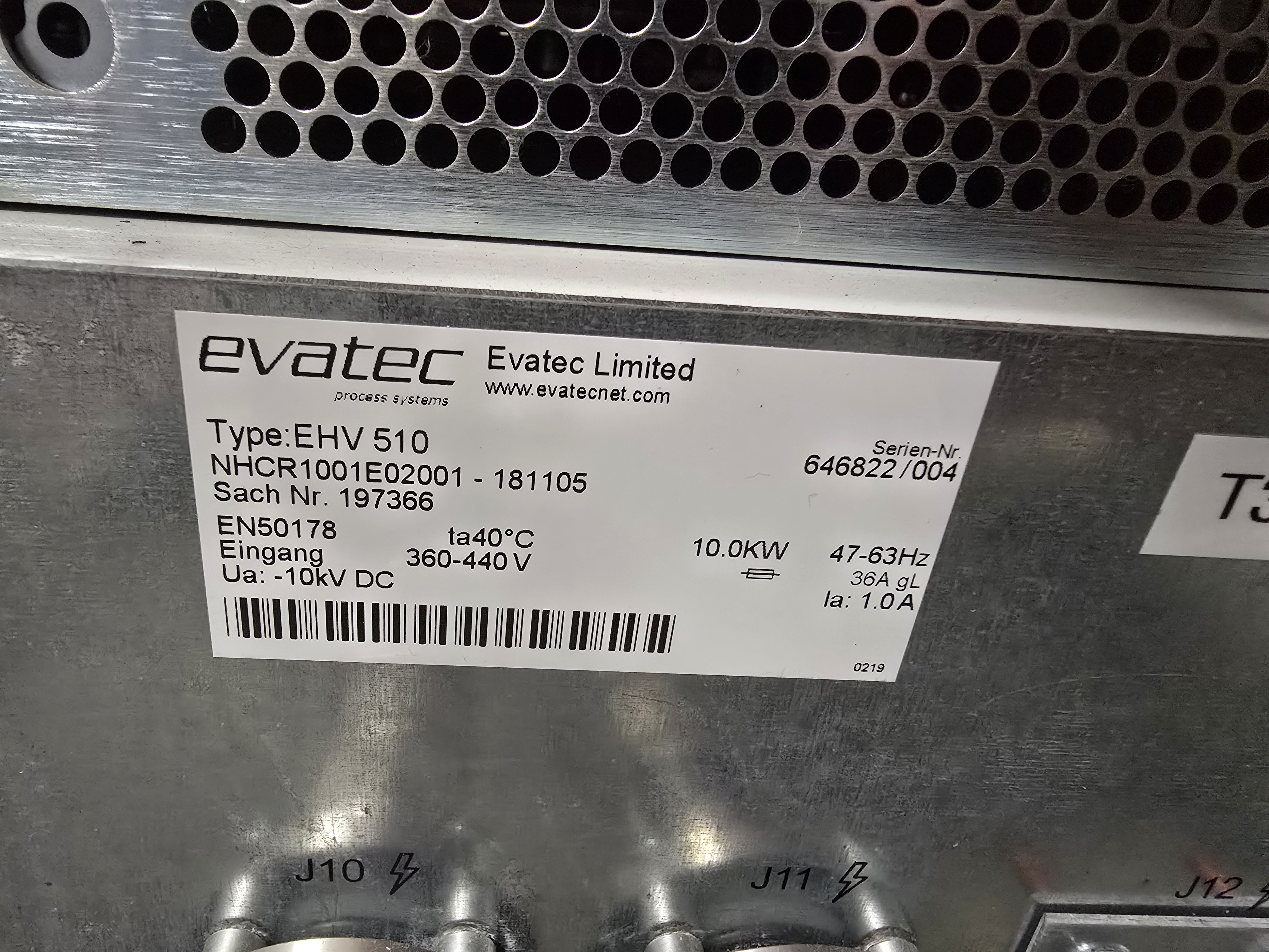 Used EVATEC BAK 1401