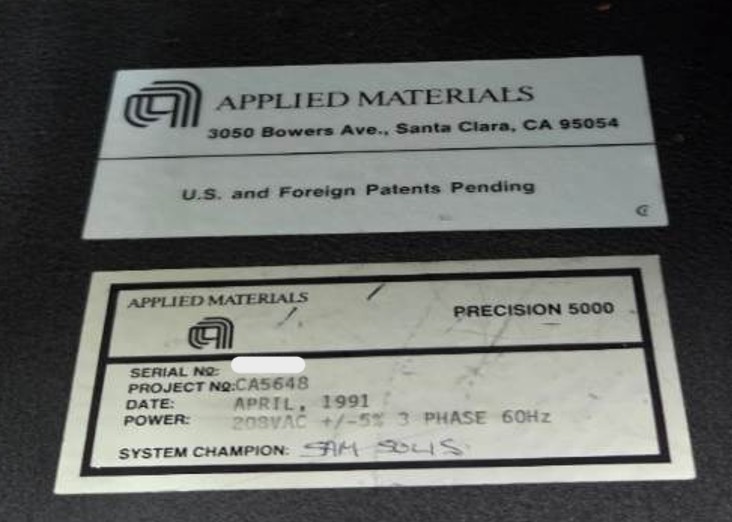 Used 1991 AMAT P5000