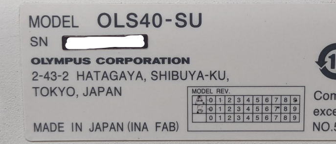 Used Olympus LEXT OLS 4000 3D Measuring Laser Microscope