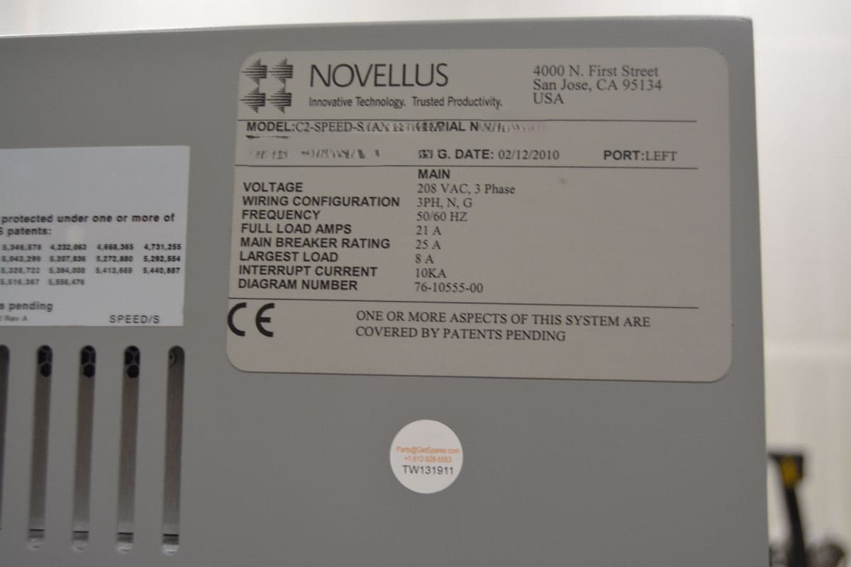 Used Novellus C2 HDP Speed Chamber 4