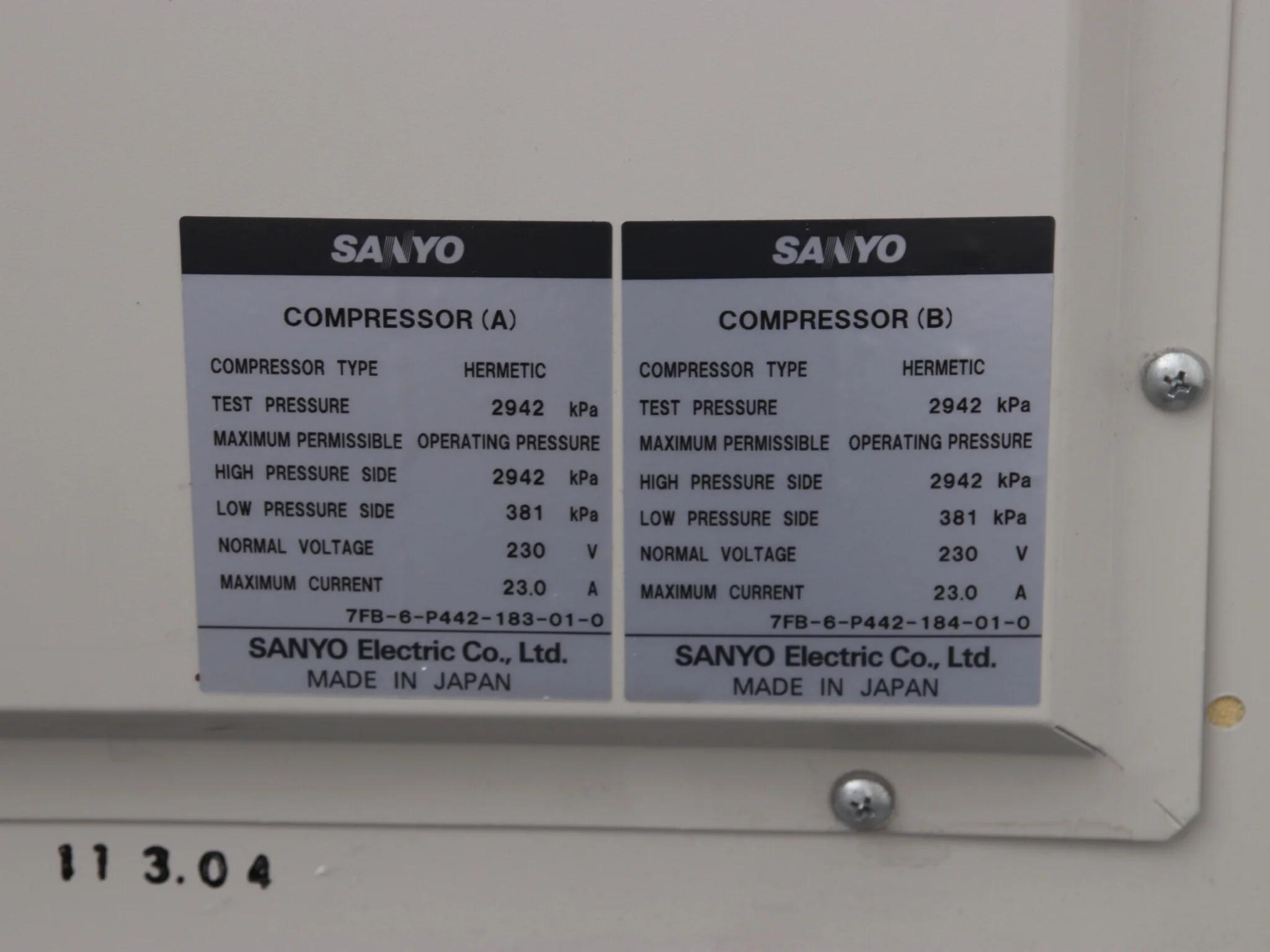 Used Sanyo MDF-U500VX Ultra Low Temperature Freezer