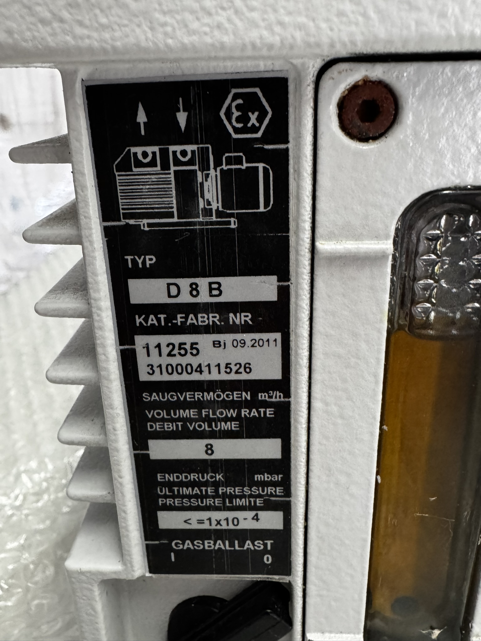 Used Leybold  D8B Rotary Vane Pump