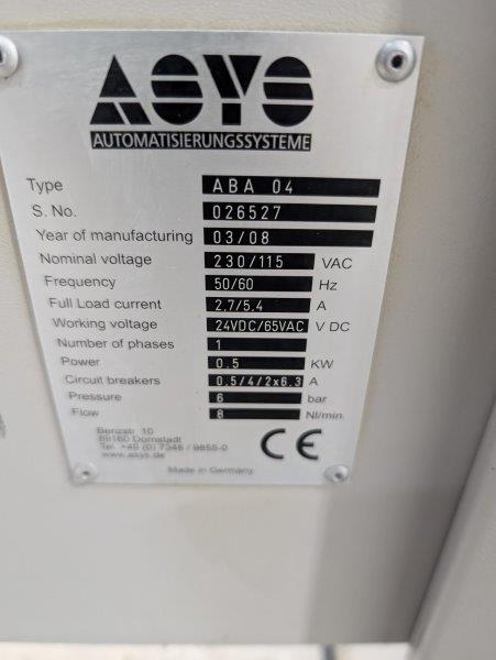 Used ASYS ABA04 Label printer
